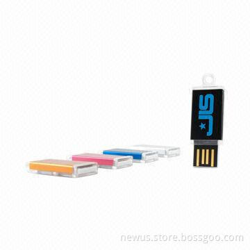Promotional Mini USB Flash Drives, Slide Telescopic, OEM and ODM Orders Welcomed